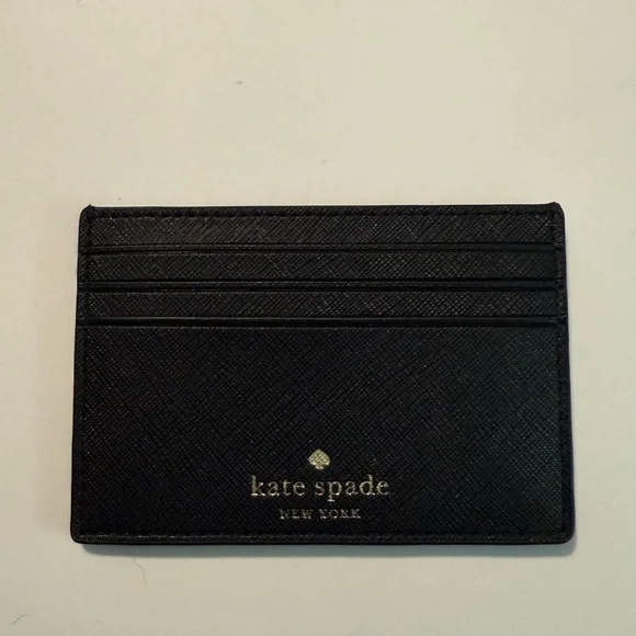 Kate Spade Black Glitter Card Holder - Picture 3 of 5